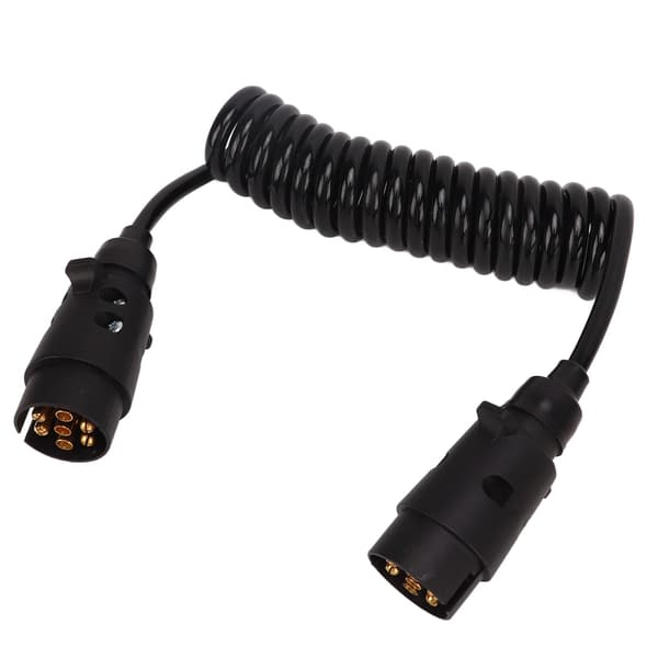 2m Trailer Light Board Extension Cable 7 Pin Plug Socket Adapter for Vehicles Caravans Motorhomes