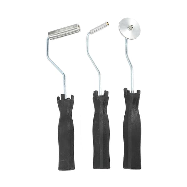 3st Glasfiber Roller Kit Bubble Paddle Tool Laminerings Roller Kit för FRP MouldCJY Silver & black