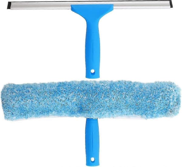 Professionel vinduesskraber med mikrofiberbørste, bredde 30 cm