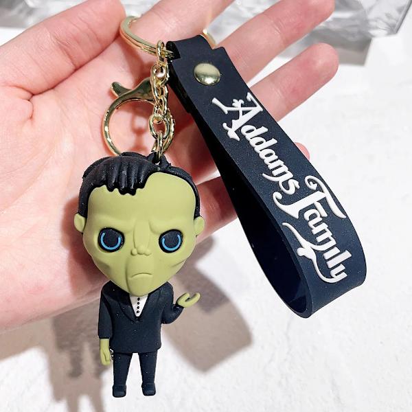 Wednesday Addams Nøglering Dukkefigur Gyser Kæledyr Hånddukke Nøglering Tilbehør Taske Vedhæng Dreng Pige Gave - Udsalg 16