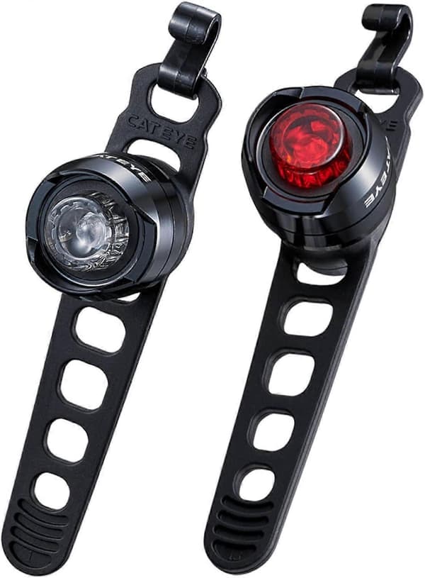 CatEye Orb Front- og baklyktsett, polert svart