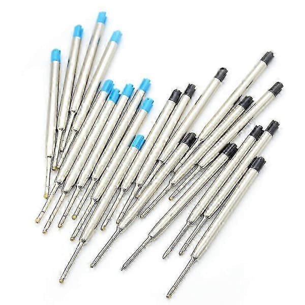 10 stk. Parker-stil kuglepensrefiller - 1,0 mm medium spids blåt blæk til daglig skrivning Black