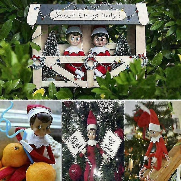 Flott julenyhet Plysjdukkeleke Elvgutt jentefigurer på julegavestativ Det beste valget
