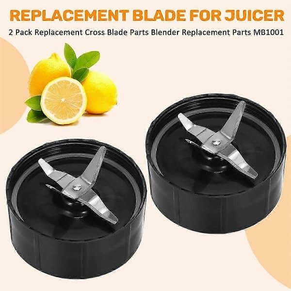 2-paknings erstatningskryssblad for Magic 250W mikser, juicer og blender, blendererstatning PCJY