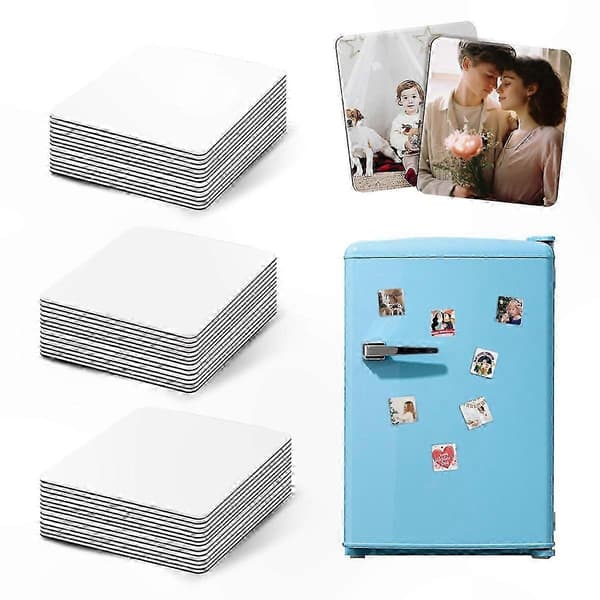 40-pack rektangulära kylskåpsmagneter, 7,5x5,5 cm, DIY-hantverksmaterial för hem, kök, kontor, inredning och presenter