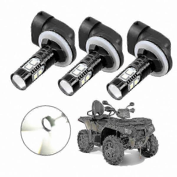 3 stk. 6000K LED-pærer til ATV UTV-forlygter 150W 3600LM Udskiftningssæt