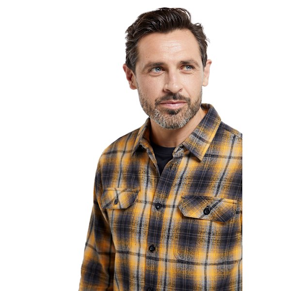Mountain Warehouse Trace Flannel Langærmet Skjorte til Mænd XXL Gul Yellow XXL