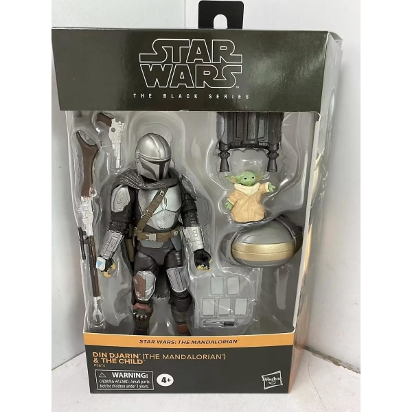 Star Wars The Black Series - Din Djarin The Mandalorian And The Child Baby Yoda Joints Moveable Action Figur Model Leksaker