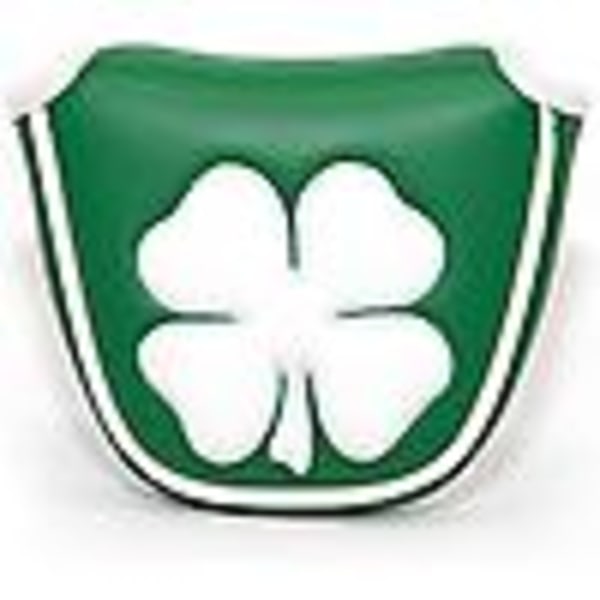 Golf Green White Shamrock Golf Headcover Head Covers Magnetisk Mallet Putter Club Cover