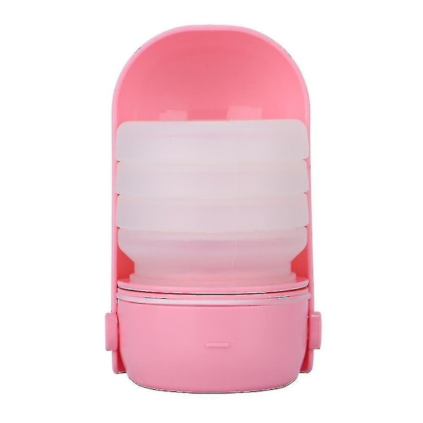 Vikbar Vattenkopp för Husdjur, Portabel Vattenbehållare för Hundar, Vattenflaska för Husdjur för Resor, Husdjur, Utomhus Vattenkopp (7x23.5cm) (Rosa)