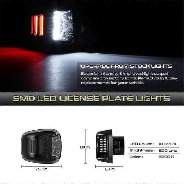 Bilstøtlys LED-skiltlys baklys vanntett baklys for Navara D40 2007-2016