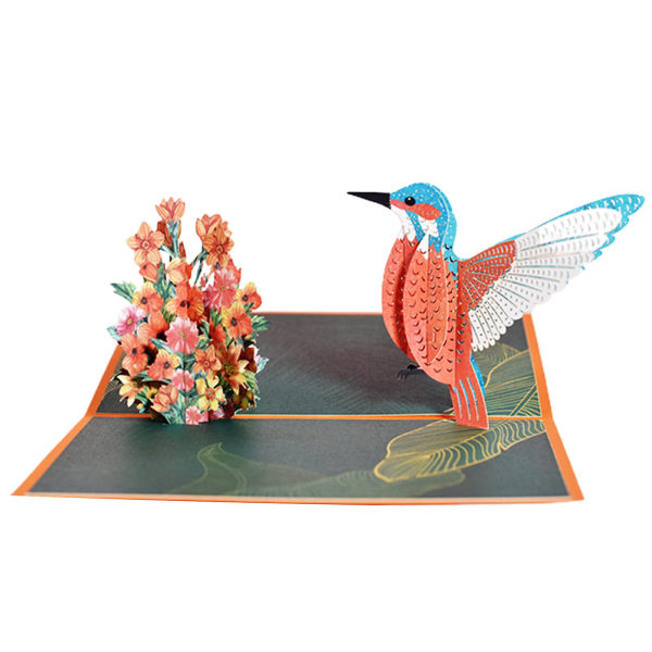 Naievear Utsökt Hummingbird Decor Gratulationskort Vackra handgjorda papper välsignelsekort för födelsedag