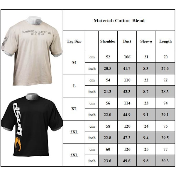 Treningsskjorte for menn, sports-T-skjorte, rund hals, kortarmet sportstopp Svart-A Black-A M