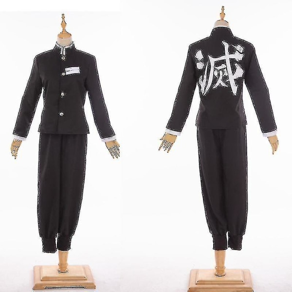 Demon Slayer Kimetsu No Yaiba Tanjirou Kamado Cosplay kostym Kimono Halloween Anime Uniform Set för vuxna barn_nn