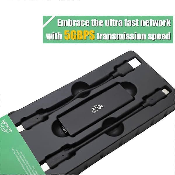 USB 3.2 til 5GbE-adapter (-UT5) Kablet LAN-netværksforbindelse 5G, 2.5G, 100Mbps, 5000Mbps USB-C til RJ4