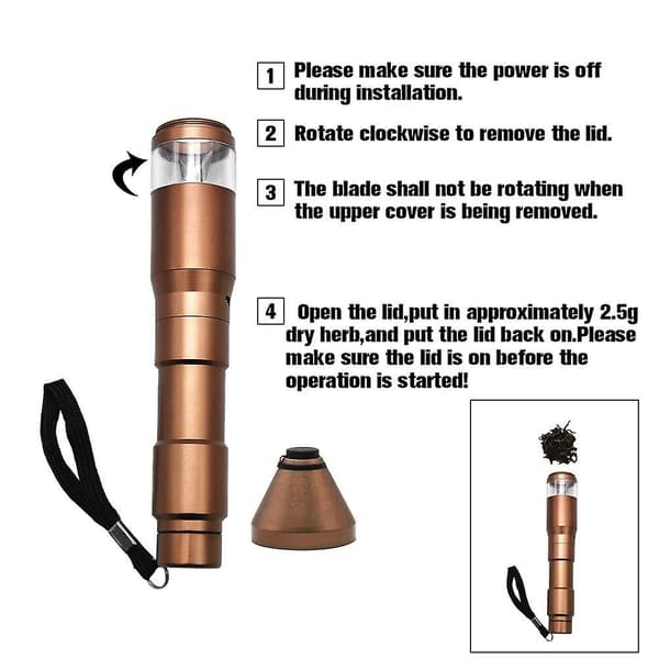 Ny pennmodellkvarn PEN HERB GRINDER (Röd)