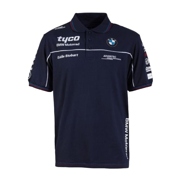 Helt Ny Motorcykel Tøj Hurtigtørrende Åndbar Skjorte - Off Road Racing Polo T-shirt Til Mænd 50% Tilbud Dark blue XL