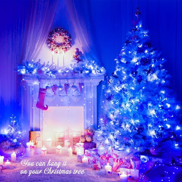 Varmhvid julebelysning til indendørs brug, 10 meter 100 LED julelys Blue