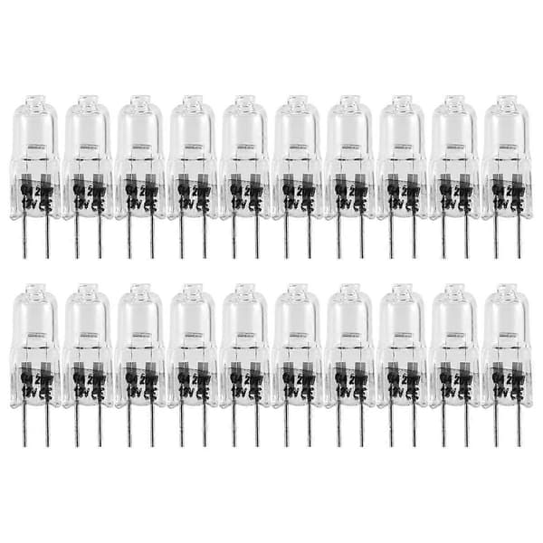 20 st G4 halogenlampor, 20W 12V halogenlampor G4 halogenlampor CJY Transparent
