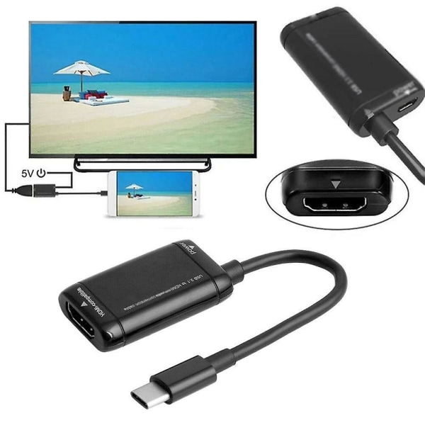 USB-C typ C MHL till HDMI videokabeladapter för telefonplatta
