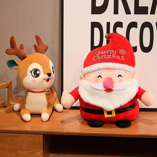 Sød julemand dukke plys legetøj jul elg bløde fyld puder julegave dekorationer