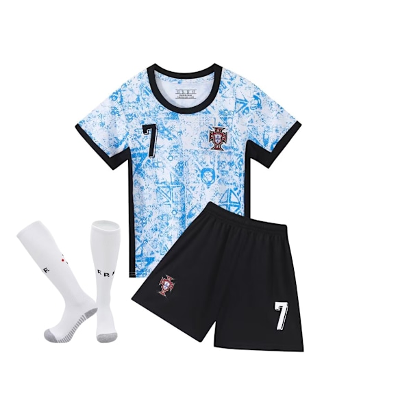 24-25 Portugal Borta 7 Ronaldo Fotbollströja Barn Jersey 14-30 Yards M