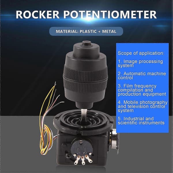 4-axlig joystick-potentiometerknappkontroll för -D400X-R4 10K 4D förseglad vipppotentiometer, CJY black
