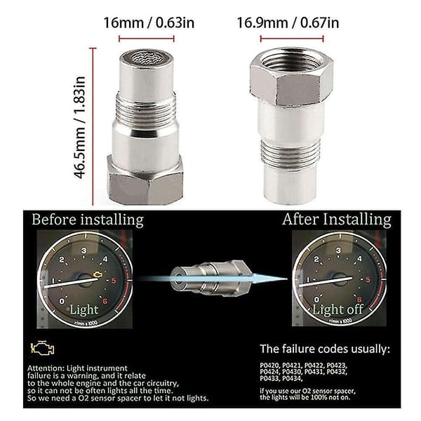 Bil Cel Fix Kontrollera Motorljus Eliminator Adaptrar - Syre O2 Sensor