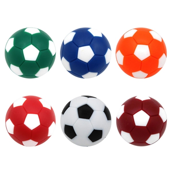 Bordfotball 6 stykker Bordfotballballer 32mm Minifotballer erstatning for Fotball Bordspill Tilbehør-flerfarge