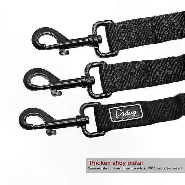 Trippelkoppel för hundar i nylonmaterial med trevägsdesign