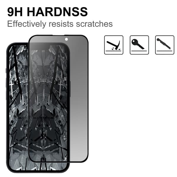 Privacy Full Coverage Tempered Glass Screen Protector iPhone 15CJY
