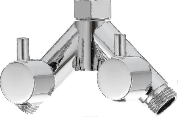 Messing Dusj Diverterventil Avstengningsventil 2-veis Y-splitter 1/2 tommer For Dusjslange Og Dusjhode Krom Dsf014a