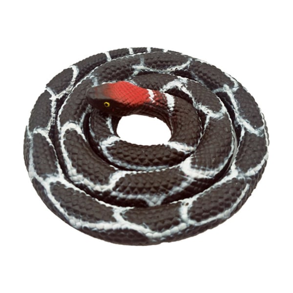 Realistinen väärennetty kumilelu käärme musta kamala väärennöskäärme 80cm pitkät pelottavat rekvisiitta Brown