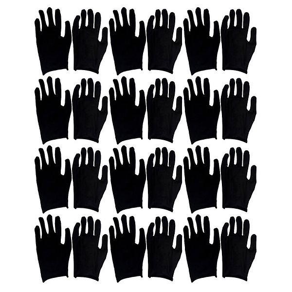 12 Pairs Of Cotton Gloves Labour Protection Gloves Comfortable Working Gloves Hand Protection Gloves Black Size L (thin)