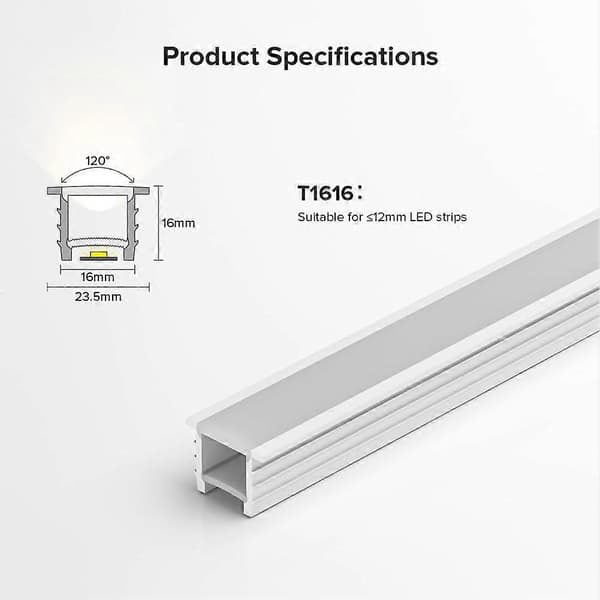 Silikon LED-kanalsystem 5 m flexibelt mjölkvitt skydd DIY fläckfritt rör för LED-remsa med bredd ≤12 mm White