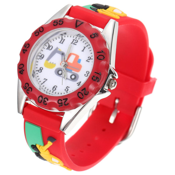 Boys Watches Children's Watch Bracelet Movement Watch Clock Boys Cartoon Watch Girls Excavator Pattern Watch