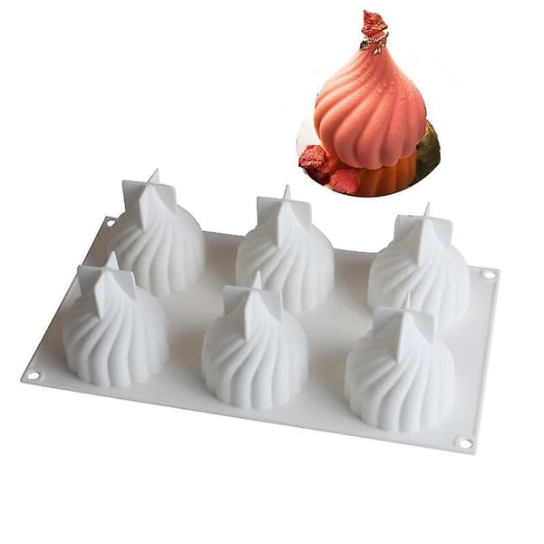 Silikon kakeform 6-hulls spiral