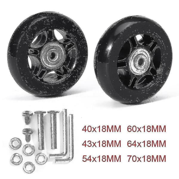 Hiljainen matkalaukku yleispyörällä, kumipinta 76mm*24mm