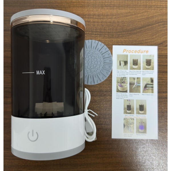 Automatisk sminkborste-rengöringsmaskin, elektrisk sminkborste-rengöringsmaskin, sminkborste-rengöringsverktyg, bra present till mamma, fru, sladdansluten modell