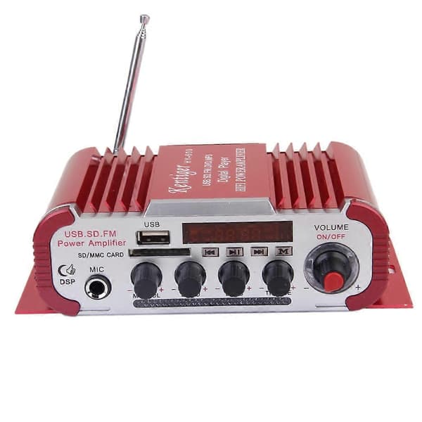 Mikrofonförstärkare Dc12v för Usb Sd / Mp3-format / Fm Lhy600 RödCJY