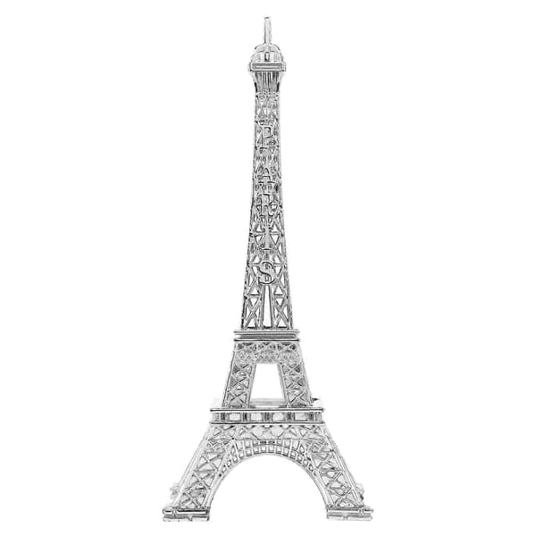 Metal Paris Eiffeltårn Model Figur Rejsesouvenir Eiffeltårn Metalstatue Eiffeltårn Figur Silver 15X6X6CM