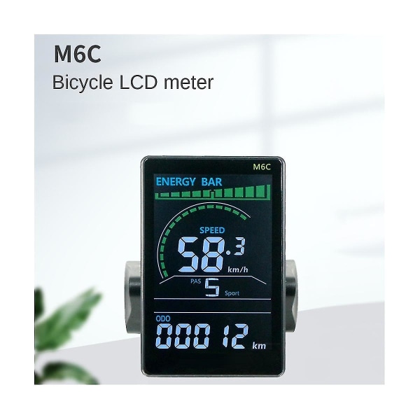 M6c El-sykkel LCD-skjerm Meter + 36v 350w Sinus-bølgekontroller E Scooter LCD-panel Fargeskjerm med USB for El-sykkel