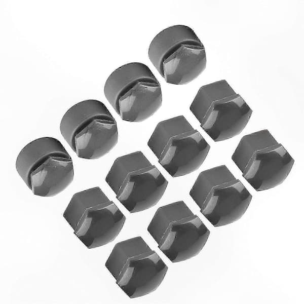 Grå 17 mm stöldskyddande hjulmutterskydd - 20-pack för fordon