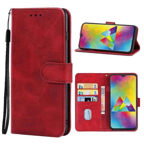 Samsung Galaxy M20 -nahkakotelo Red