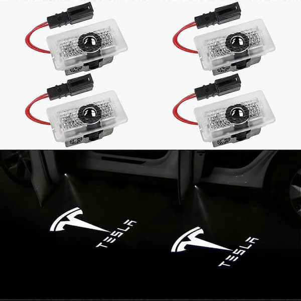 Tesla Bildörrsljusprojektor för Model 3, Model Y, Model S, Model X - 4 st/förpackningCJY