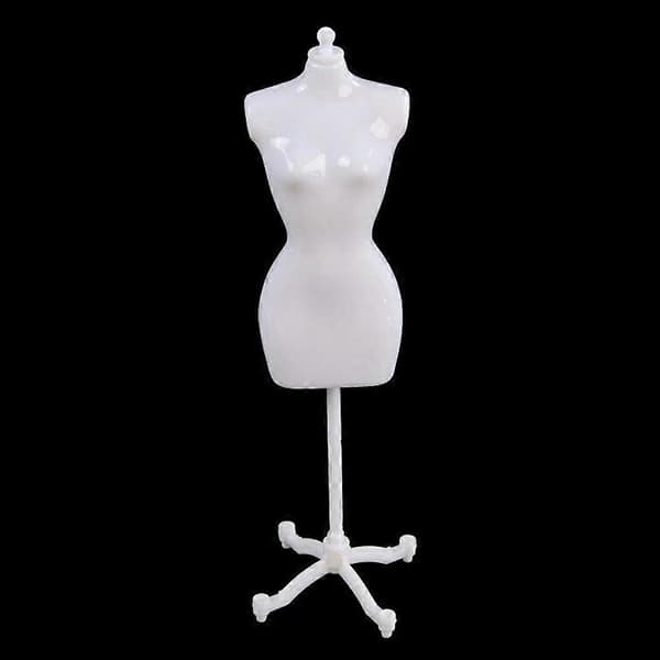 Dockkläder Klänning Display Modell Stativ Mannequin Bärbar Present till Barn White