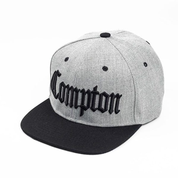 2017 Compton Broderi Baseball Hattar Mode Justerbar Bomulls Herr Kepsar Traker Hat Dam Hattar Hop Snapback Cap Sommar Gray