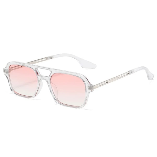 Fyrkantiga Retro Solglasögon Herr Mode Design Retro Märkes Solglasögon Herr Godisfärg Liten Ram Metall Oculos De Sol Trans Rosa Trans Pink Other