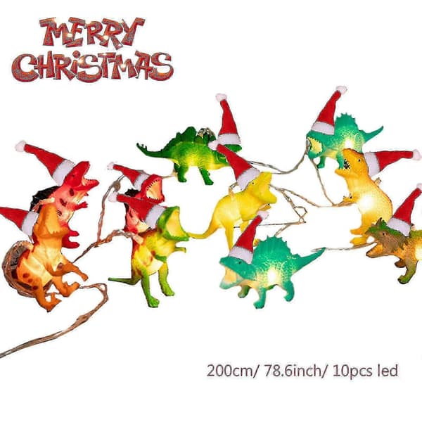 10 LED Dinosaur String Julepynt Lys Dinosaur Lys Nattlys For Barnerom f74CJY