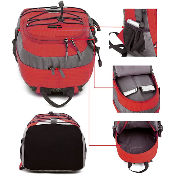 10\" vanntett sportsryggsekk for barn, egnet for barn under 5 år, 10L lett og ultralett skoleveske for barn Red